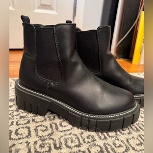Madden Girl Black Chunky Ankle Boots